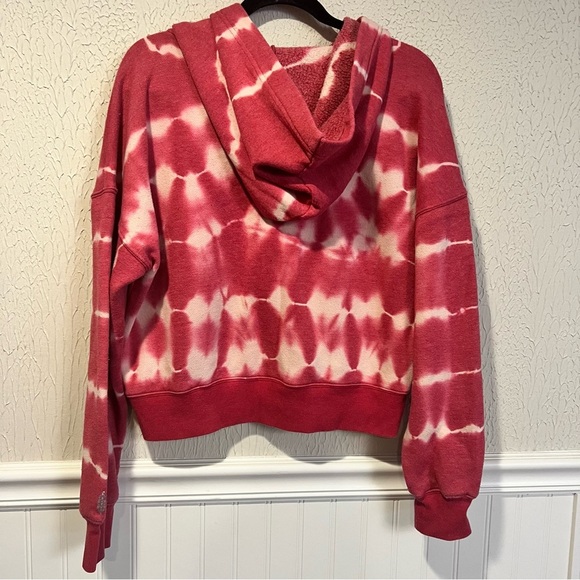 Free People Movement Dusty Rose and White Lace-Up Hoodie size Small - Picture 13 of 15